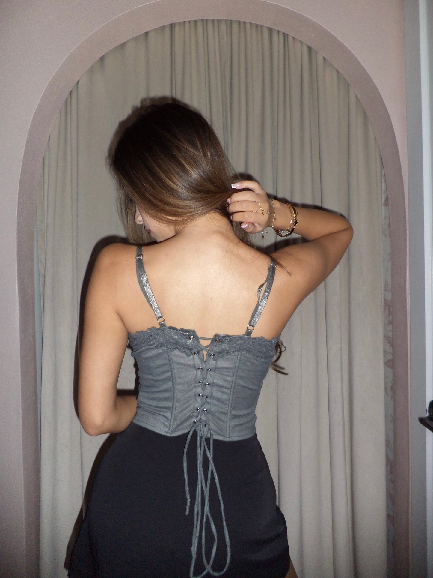 Asher Corset Charcoal