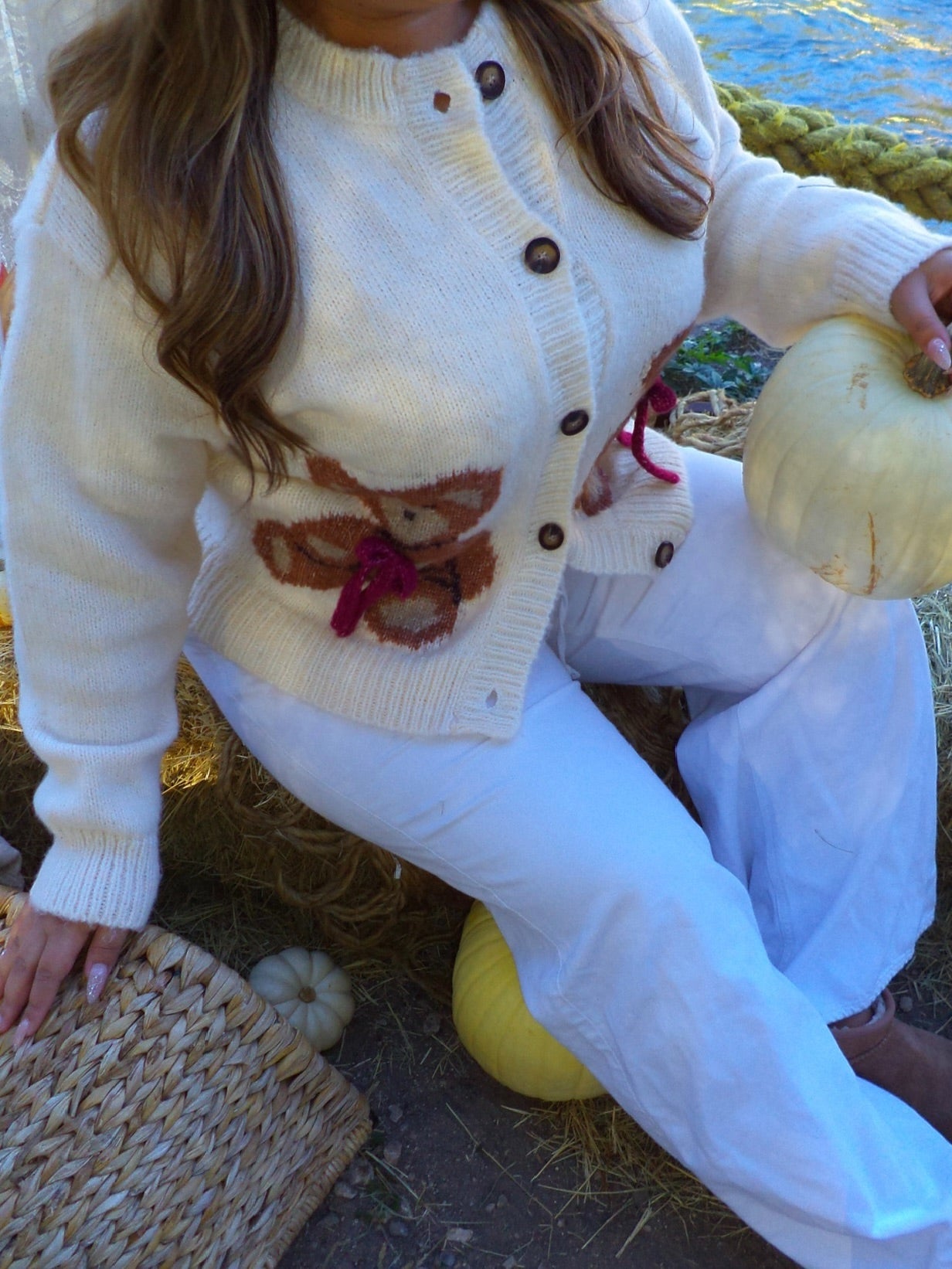 Rory Teddy Cardigan Ivory