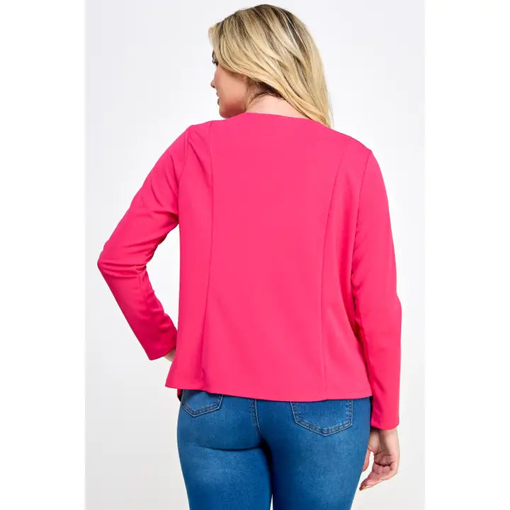 Avery Pointed Hem Blazer Black