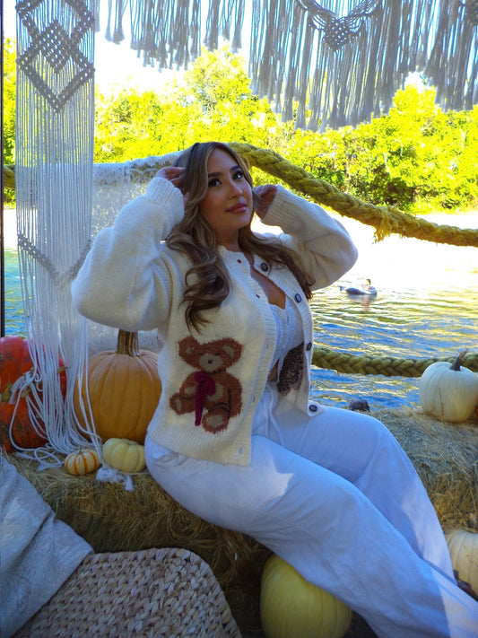 Rory Teddy Cardigan Ivory