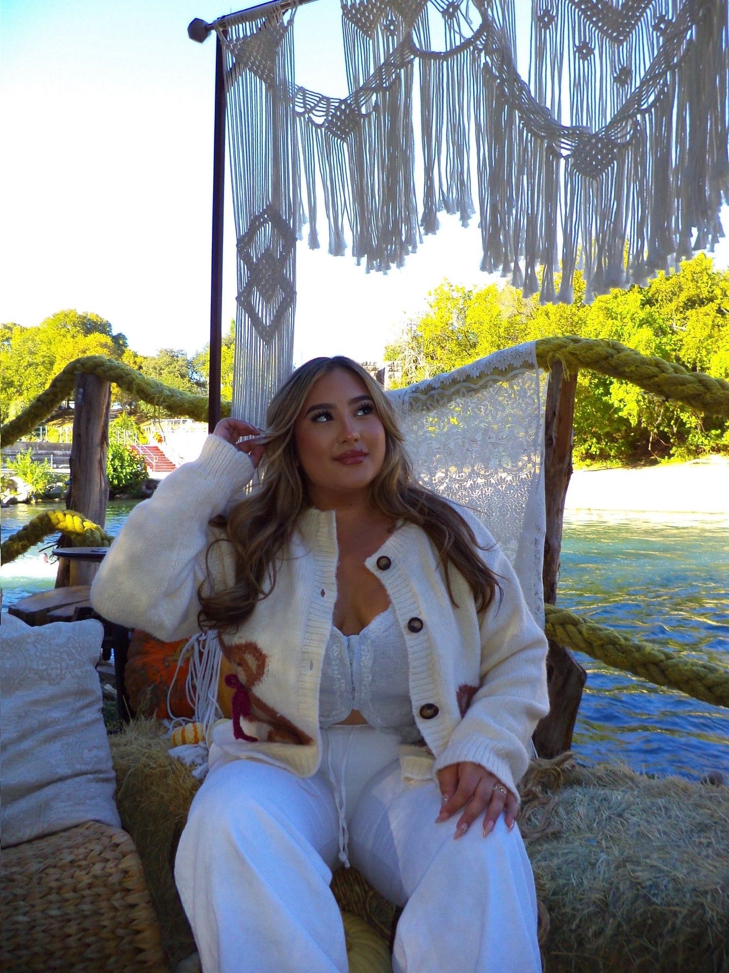 Rory Teddy Cardigan Ivory