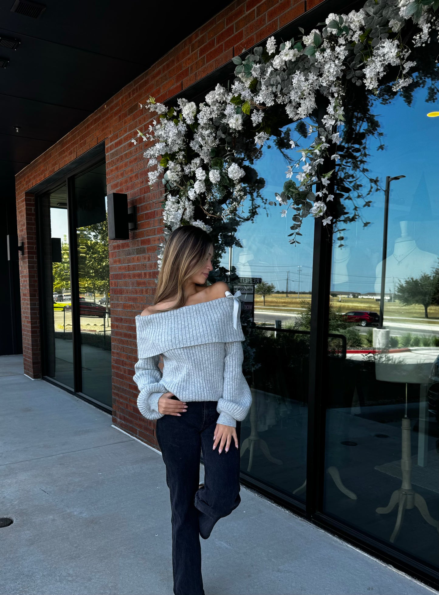 Elle Oversized Sweater Heather Grey