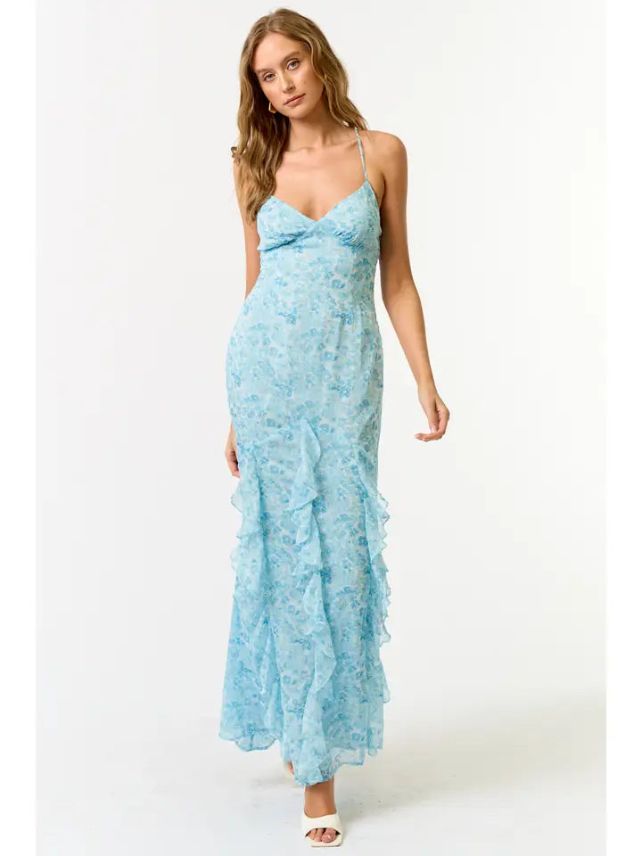 Marie Ruffle Maxi Dress