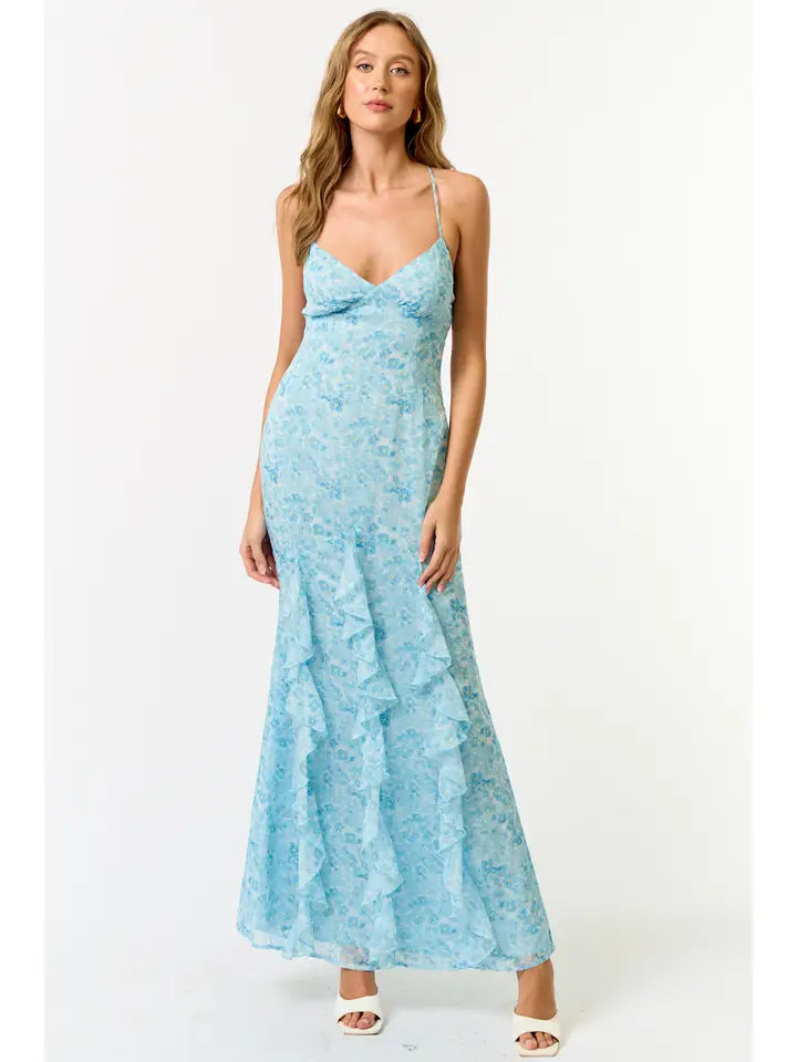 Marie Ruffle Maxi Dress
