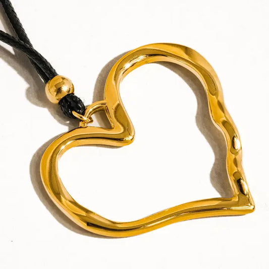 Jeffery Heart Rope Necklace