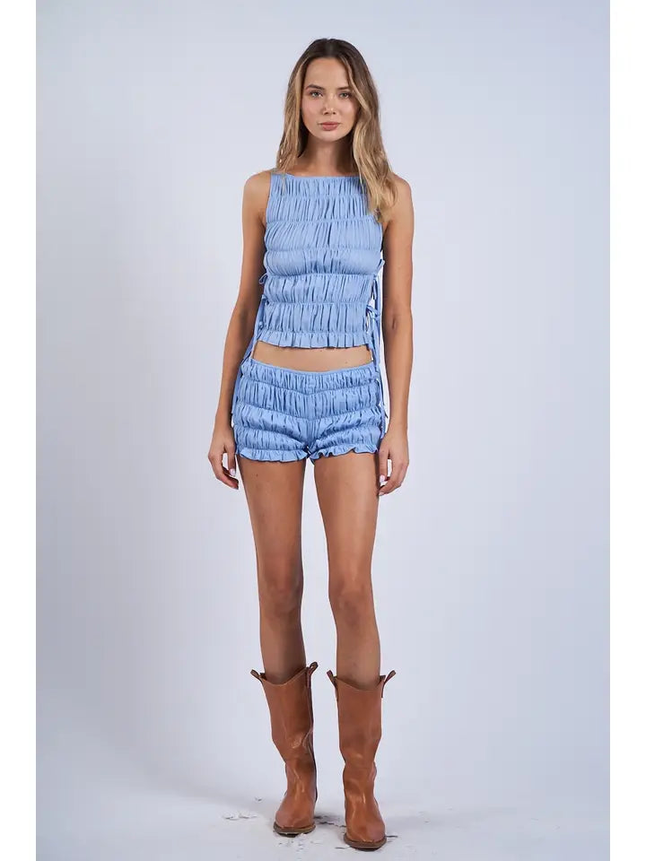 Ryder Smocked Ruffle Shorts