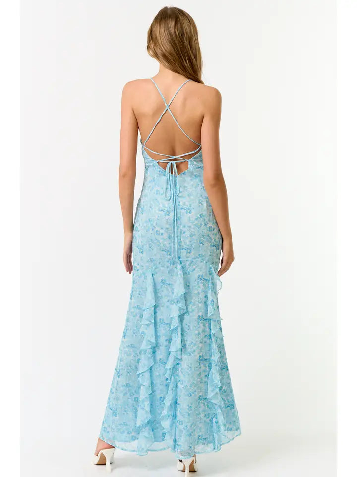 Marie Ruffle Maxi Dress