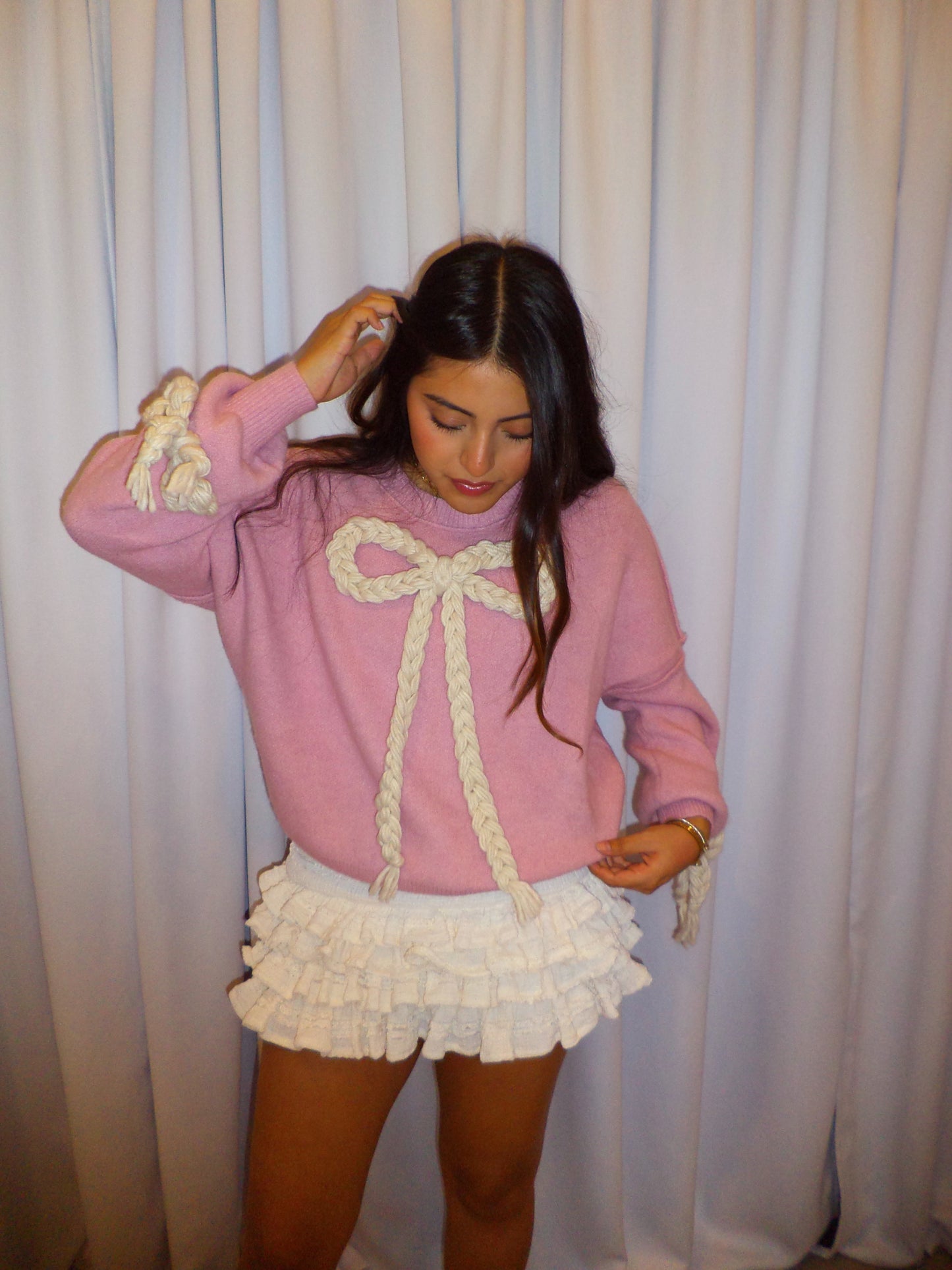 Joleen Coquette Sweater Blush