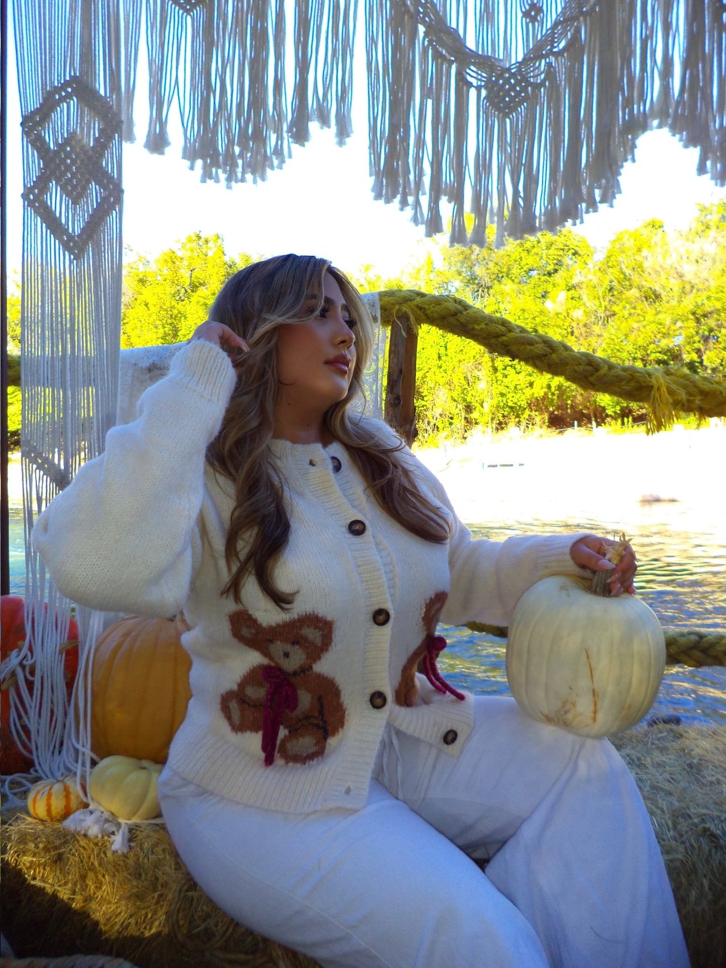 Rory Teddy Cardigan Ivory