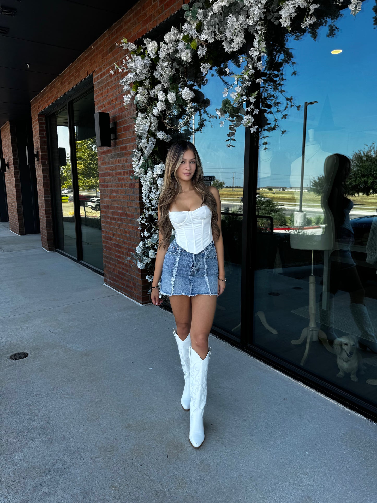 Melanie Denim Mini Skirt