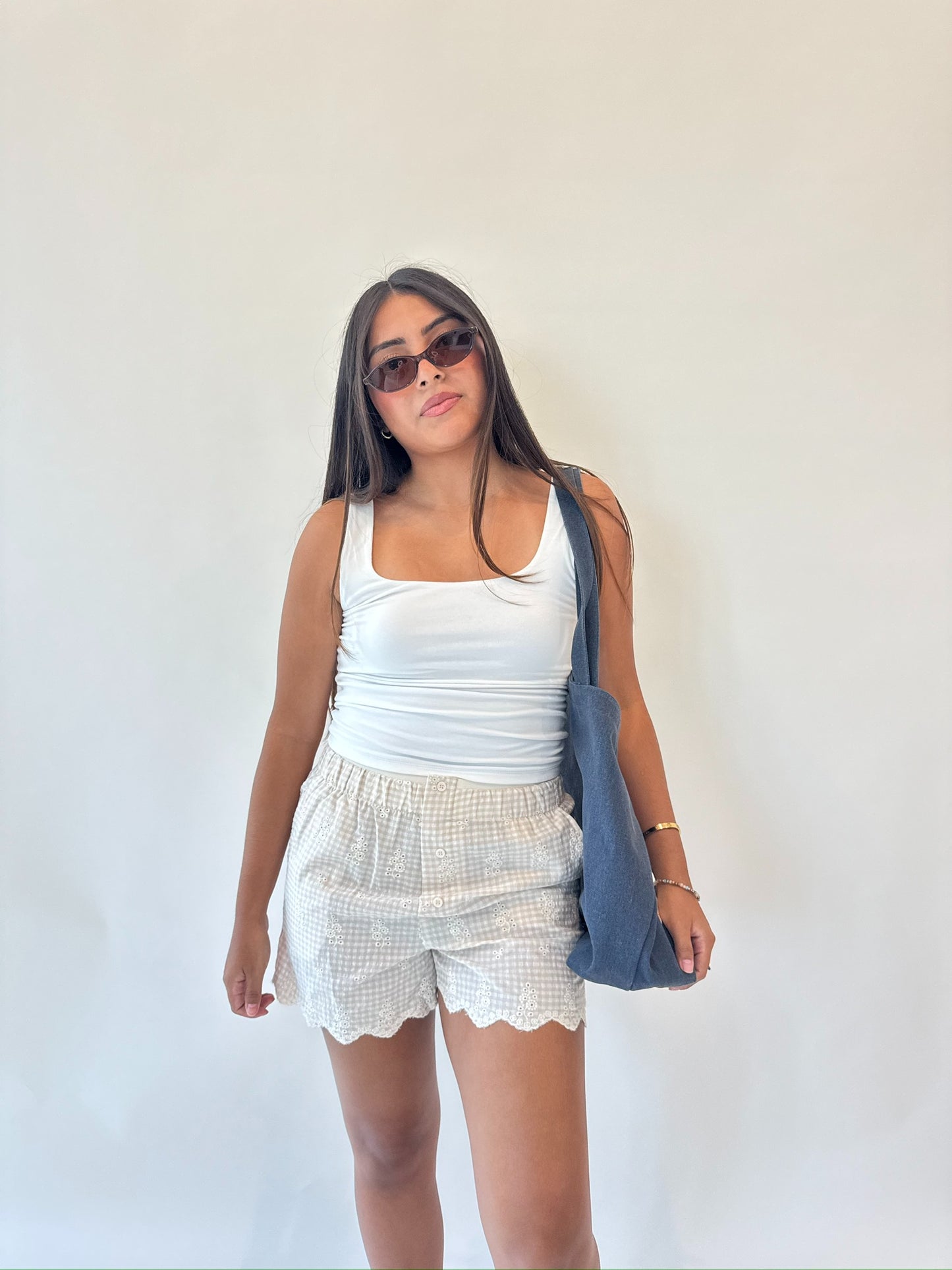 Melanie Gingham Shorts