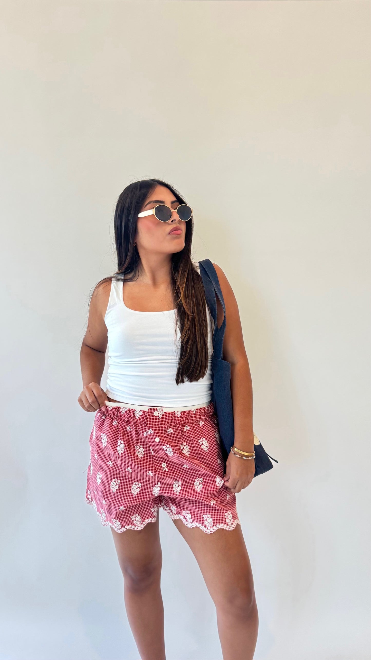 Melanie Gingham Shorts