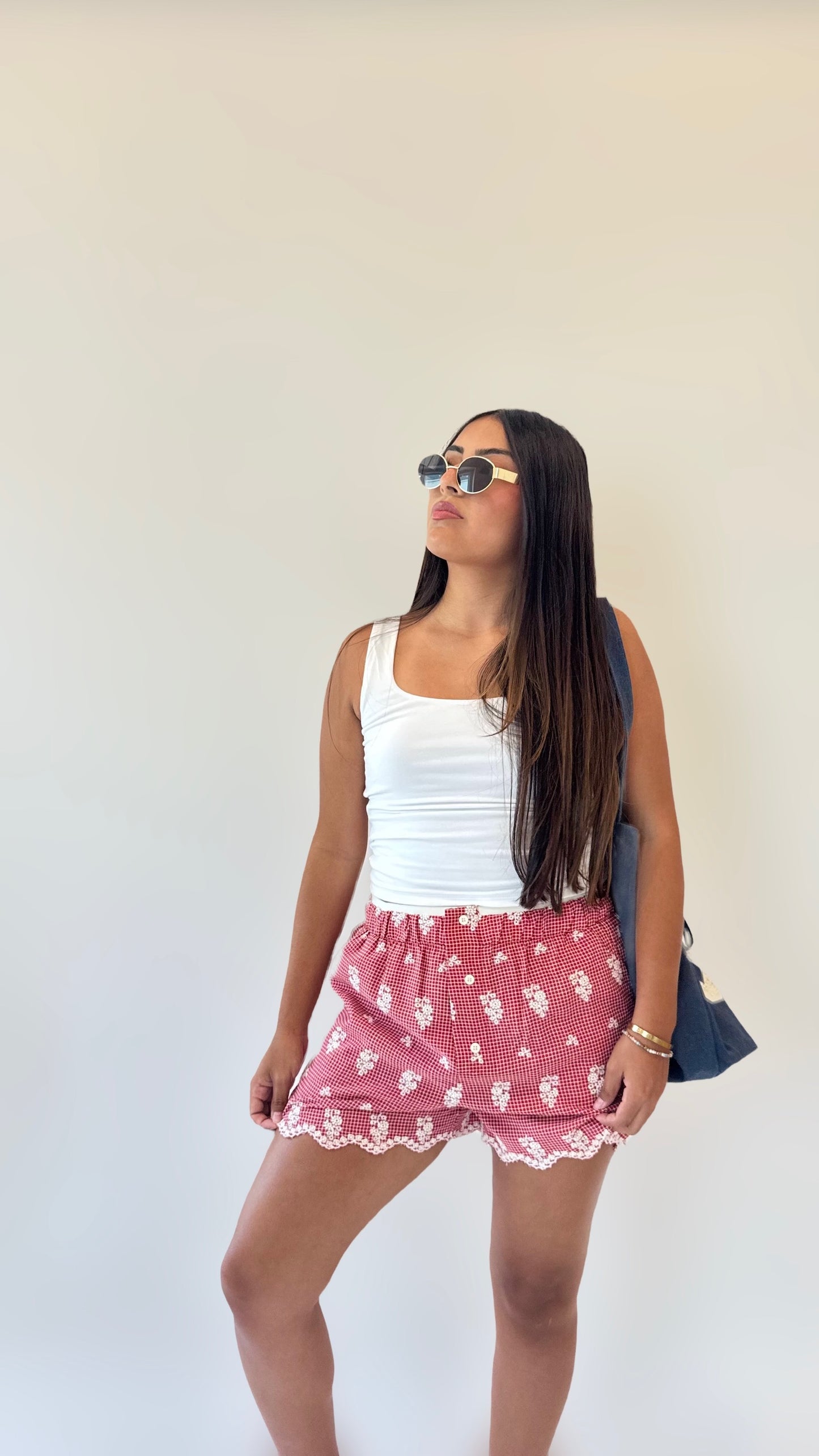 Melanie Gingham Shorts