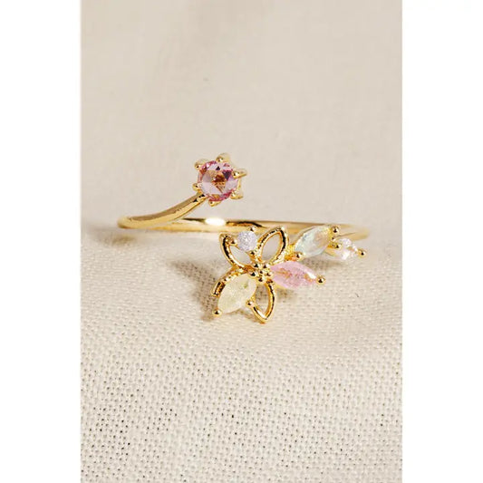 Dainty Butterfly Gem Ring