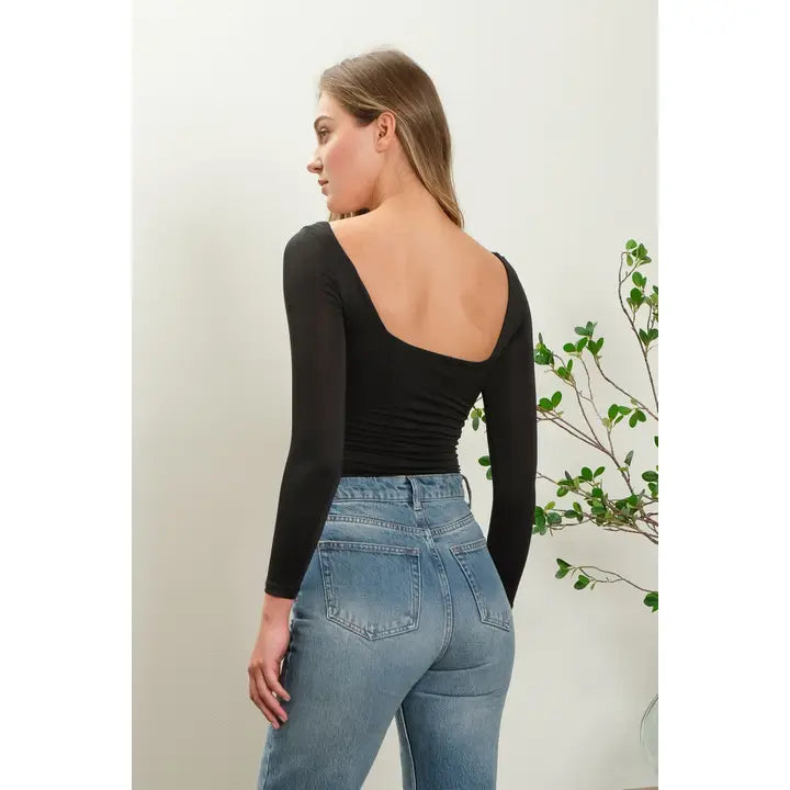 Jesse Seamless Bodysuit Black