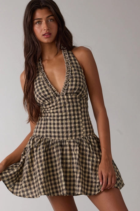 Audrey Checkered Mini Dress