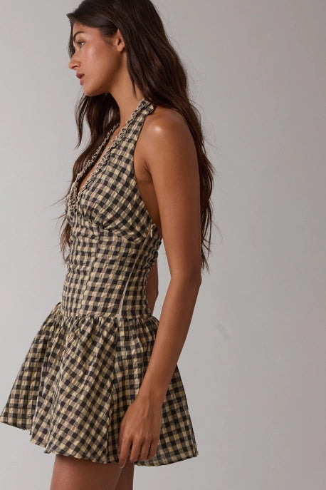 Audrey Checkered Mini Dress
