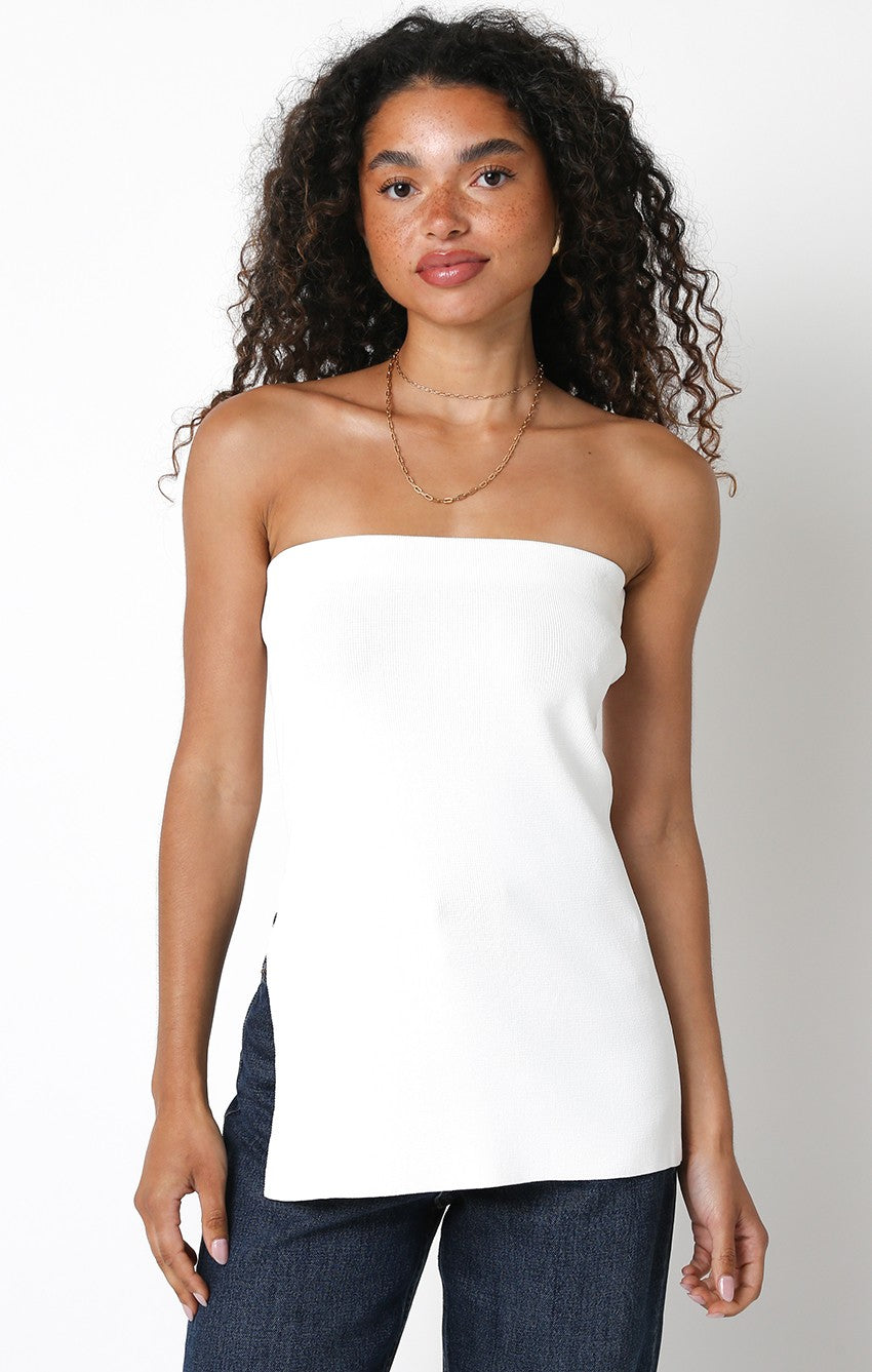 Natalia Tube Top White