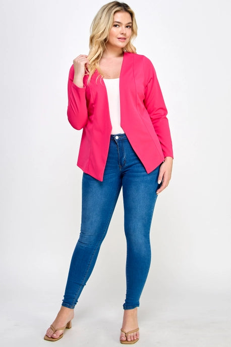 Avery Pointed Hem Blazer Black