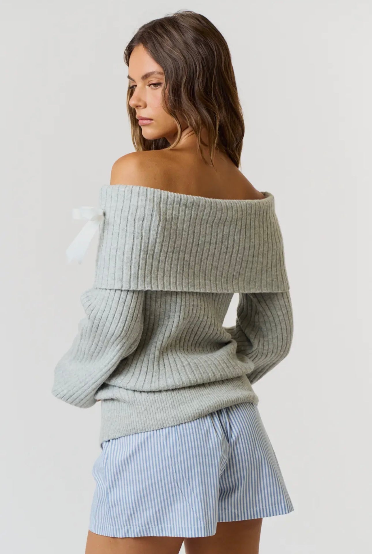 Elle Oversized Sweater Heather Grey