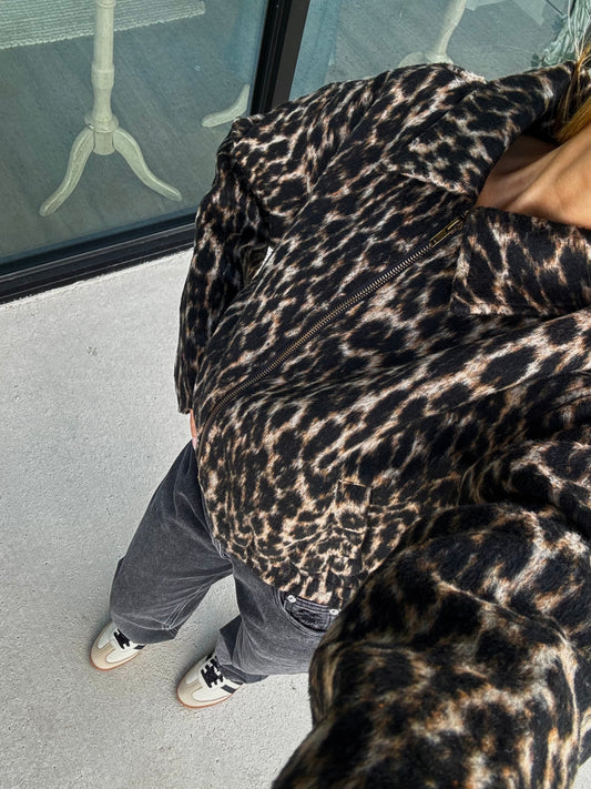 Cleo Leopard Oversized Jacket