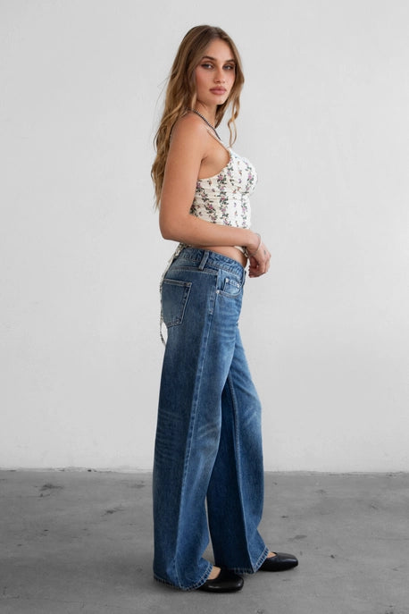 Brandy Straight Leg Low Rise Denim