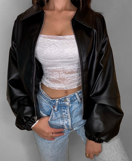 Mason Leather Bomber Jacket