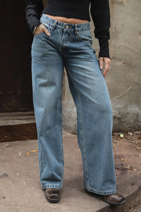 Brandy Straight Leg Low Rise Denim