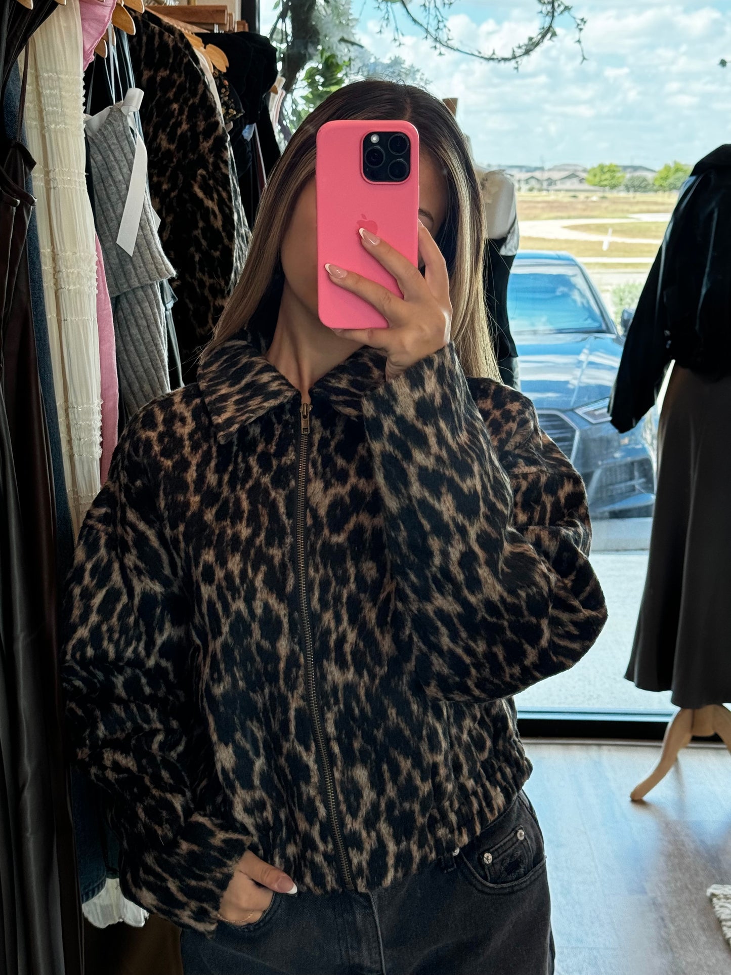 Cleo Leopard Oversized Jacket