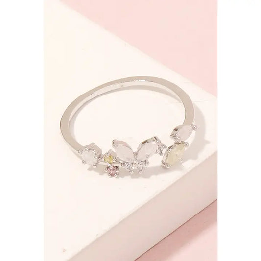 Lilac Silver Gem Ring