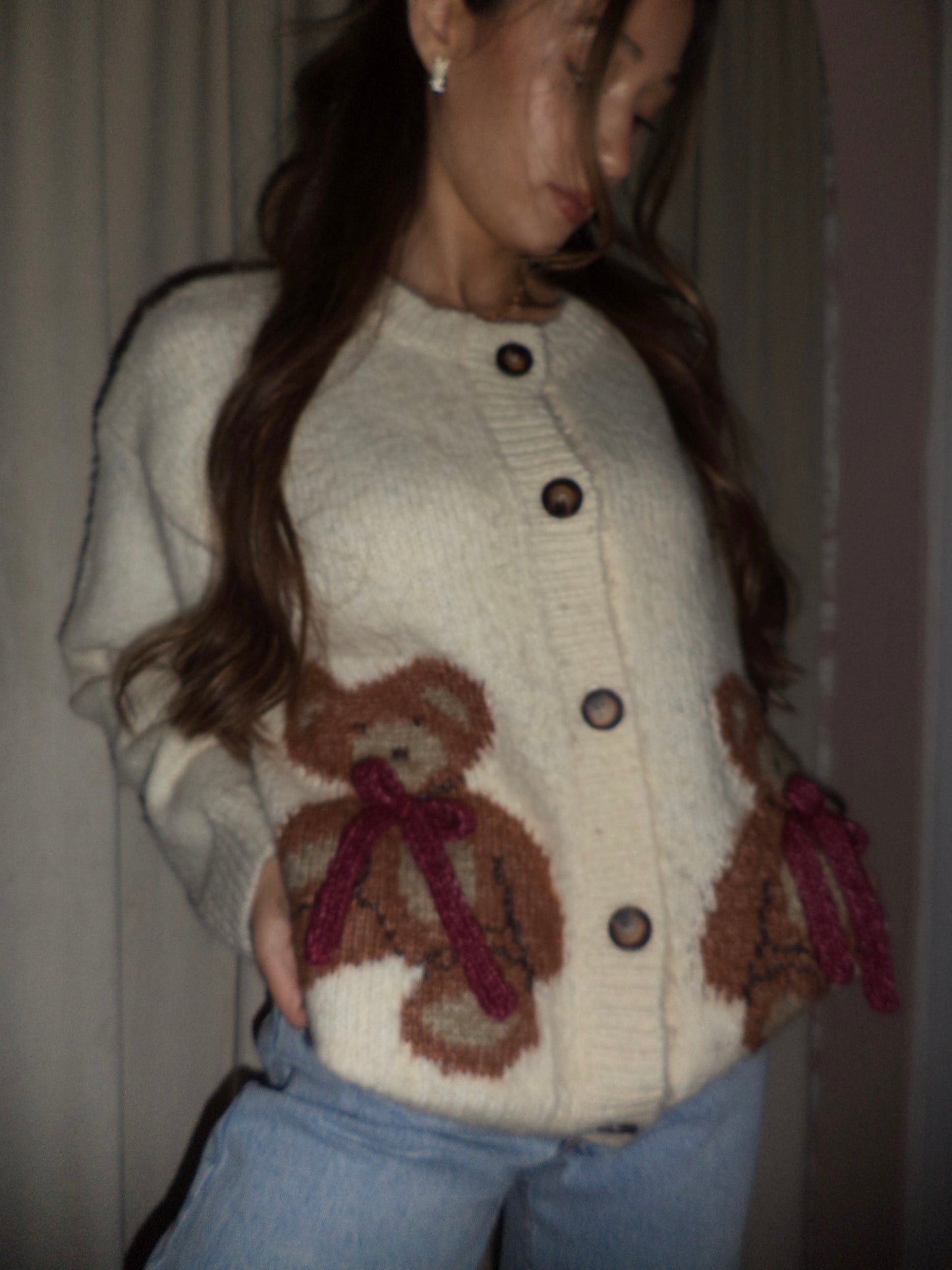 Rory Teddy Cardigan Ivory