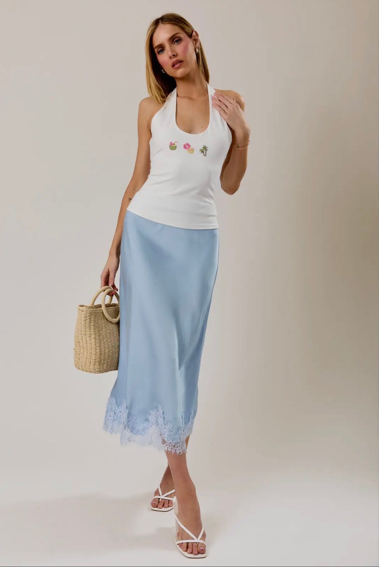 Jess Silk Midi Skirt