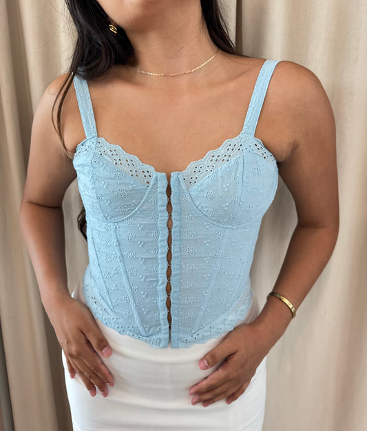 Fae Eyelet Corset Top
