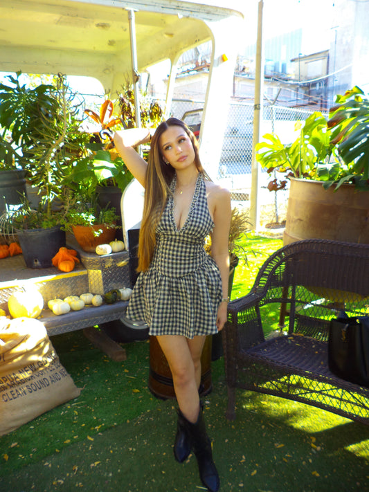 Audrey Checkered Mini Dress