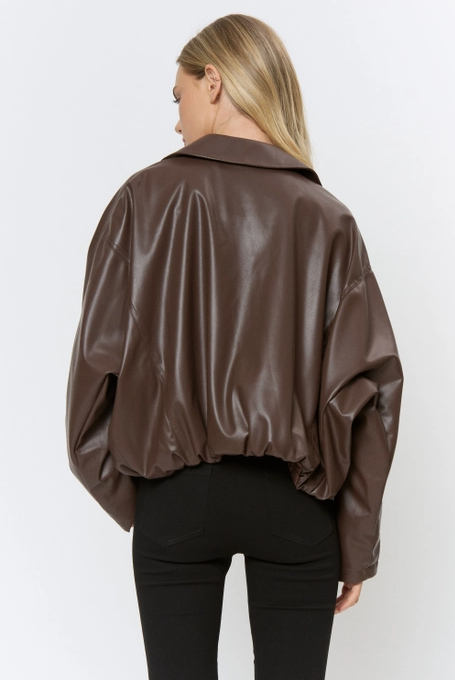 Briana Bubble Hem Faux Jacket