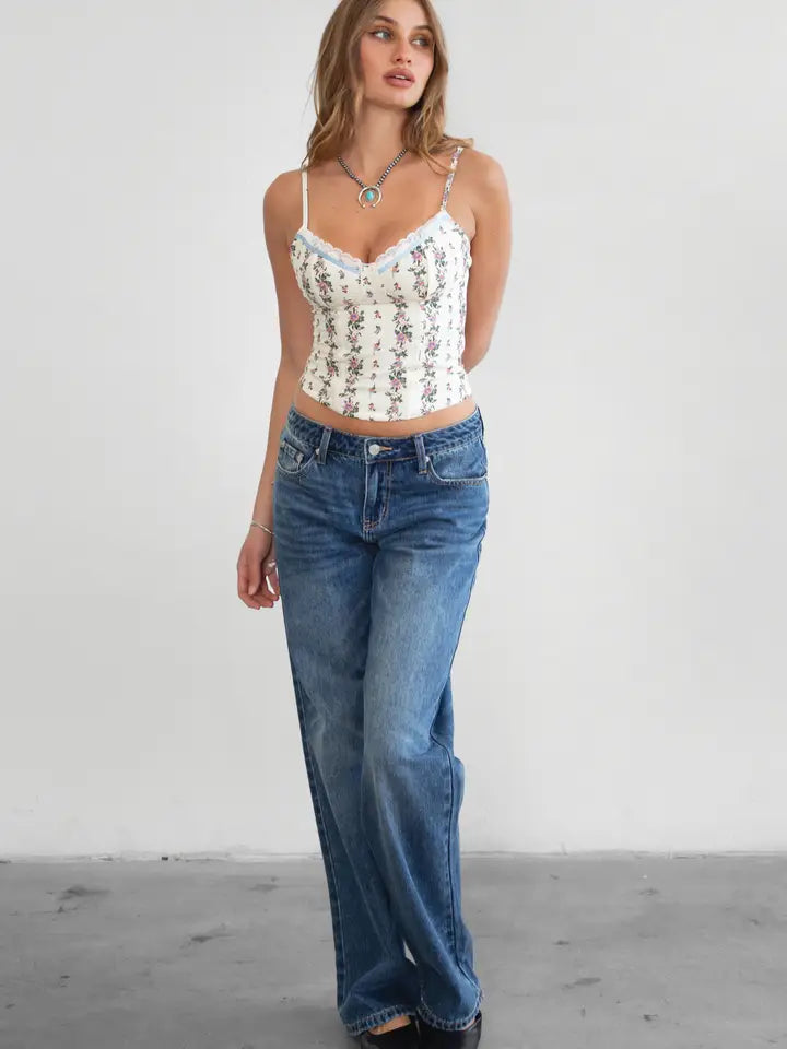 Brandy Straight Leg Low Rise Denim