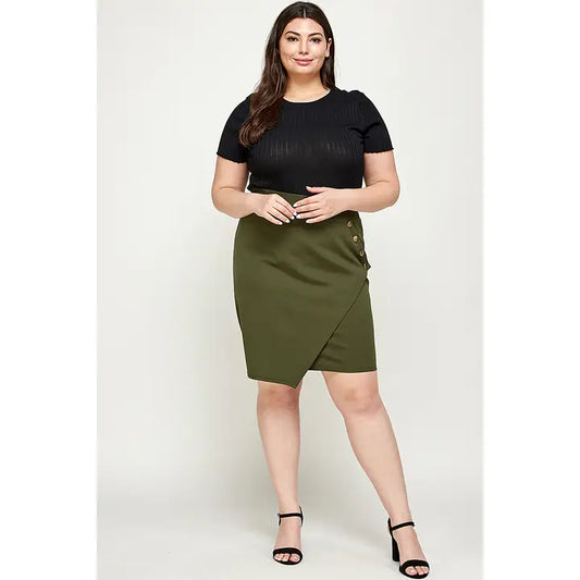 Alexandra Pencil Skirt Olive