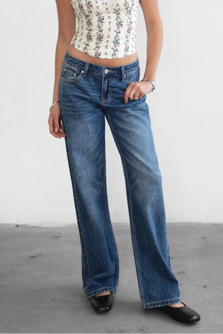 Brandy Straight Leg Low Rise Denim