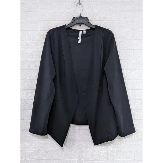 Avery Pointed Hem Blazer Black